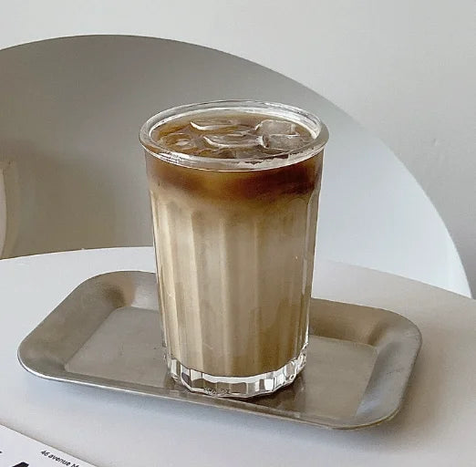Korean Ins Style Large Capacity Cold Brew Glass Water Cup Creative Breakfast 550ml 400ml Milk Cup
