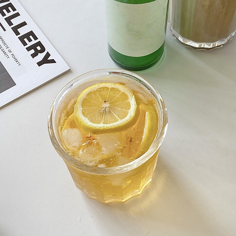 550ml 400ml Korean Ins Style Cold Brew Glass Cup Large Capacity Creative Breakfast Milk Water Cup