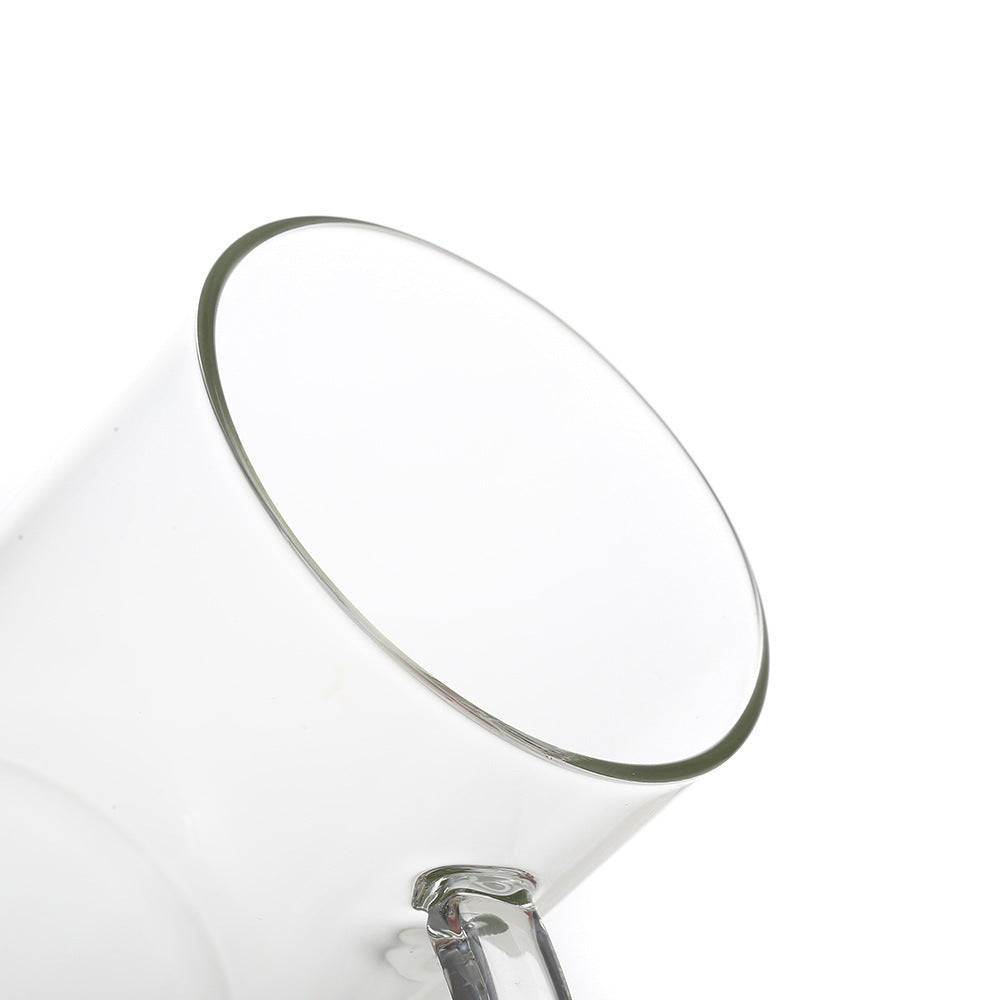 Drinkware Mugs Clear Transparent 32oz 40oz Adventure Travel Glass Tumbler Car Mug with Handle and Bamboo Lid